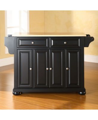 Alexandria Natural Wood Top Kitchen Island