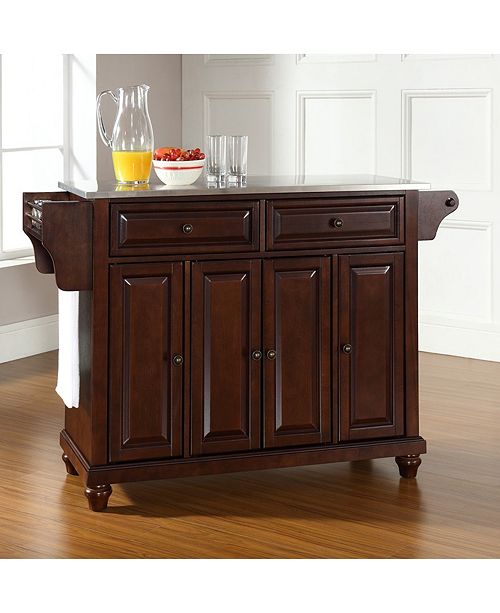 Crosley Cambridge Stainless Steel Top Kitchen Island Reviews Furniture Macy S