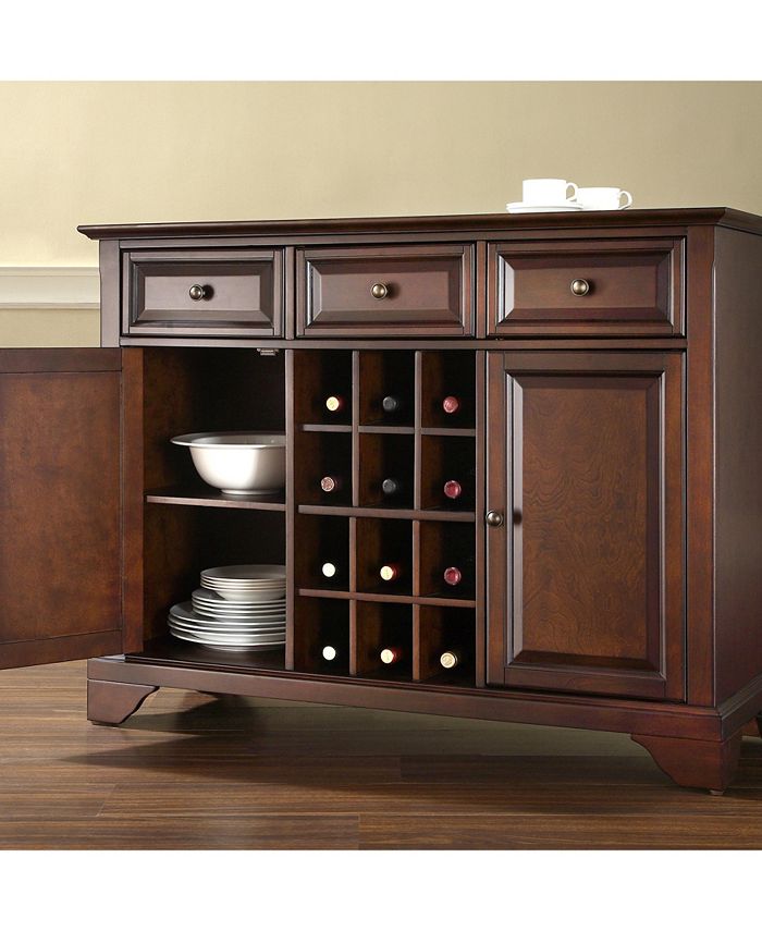 Crosley Lafayette Buffet Server Sideboard With Wine Storage
