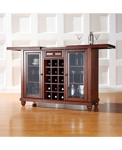 Crosley Cambridge Sliding Top Bar Cabinet Reviews Furniture