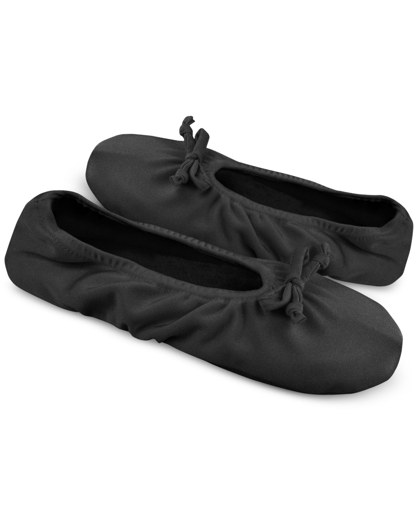 Женские тапочки MUK LUKS Stretch Satin Ballerina Slippers, цвет: Чёрный — фото 8
