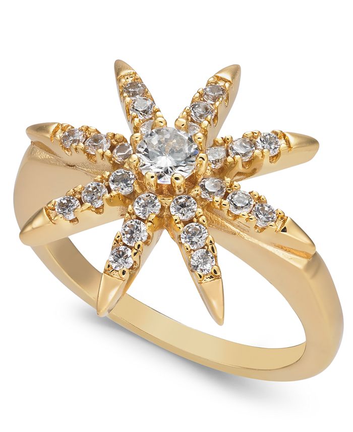 Charter Club Gold-Tone Crystal Star Ring, Created for Macy's & Reviews ...