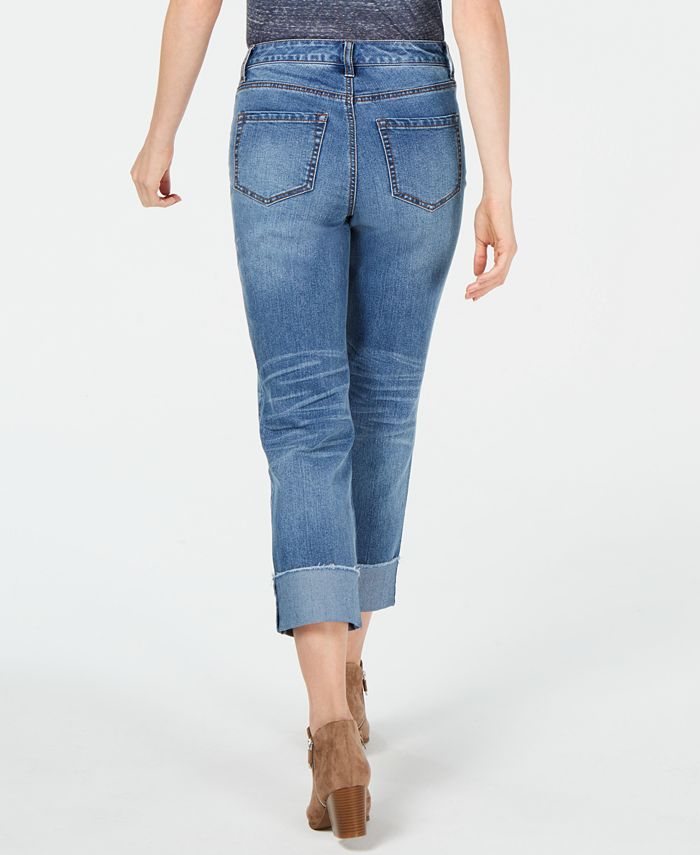 Style & Co High-Rise Cuffed Boyfriend Jeans, Created for Macy's ...