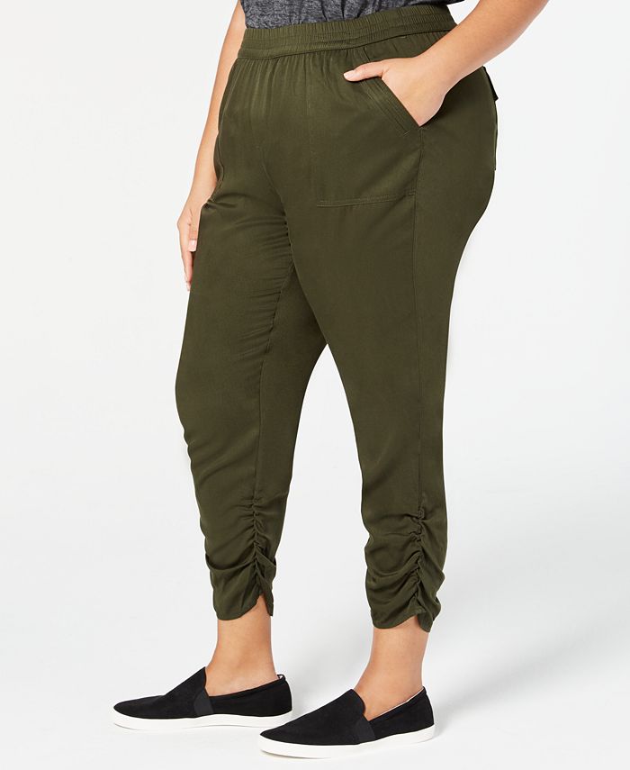 Style & Co Plus Size Ruched Jogger Pants, Created for Macy's & Reviews - Pants & Capris - Plus
