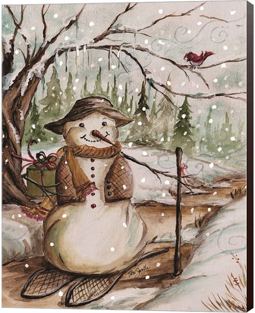 Metaverse Country Snowman Ii By Tre Sorelle Studios Canvas Art