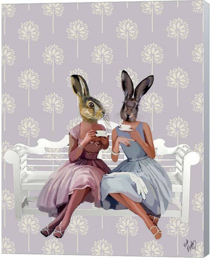 Metaverse Rabbit Chat By Fab Funky Canvas Art - Macy's