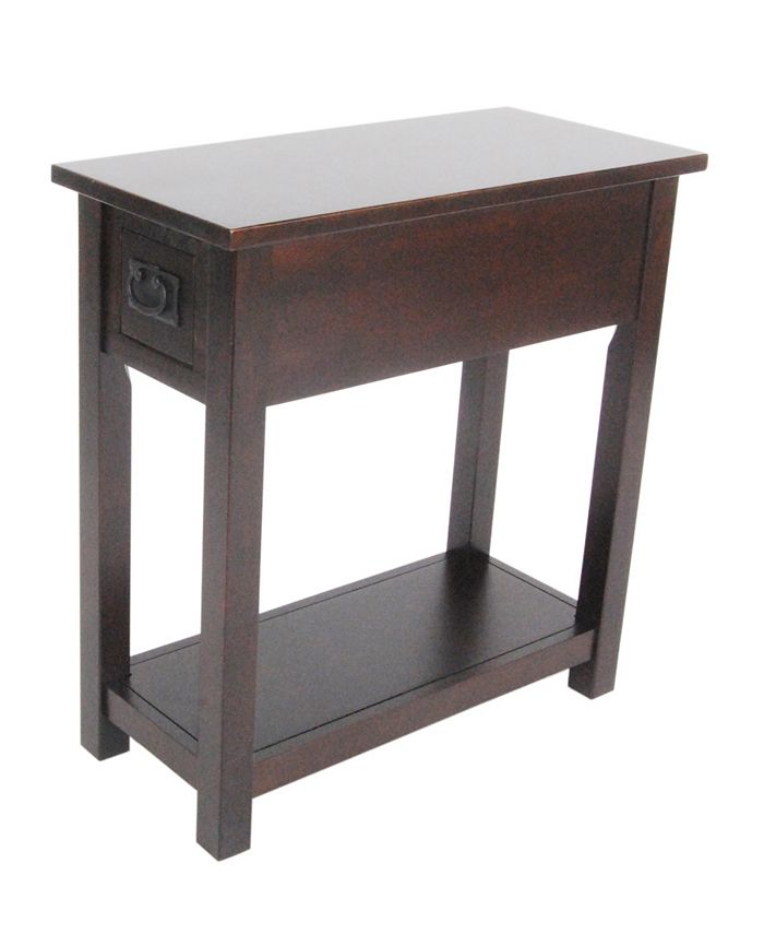 Alaterre Furniture Mission Chairside Table, Espresso Macy's