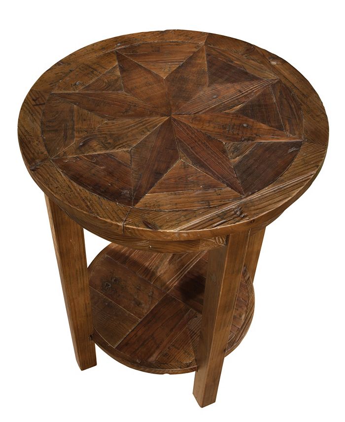 Alaterre Furniture Revive Reclaimed Round End Table, Natural Macy's