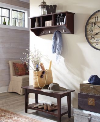 Shaker Cottage Storage Coat Hook with Bench Set
