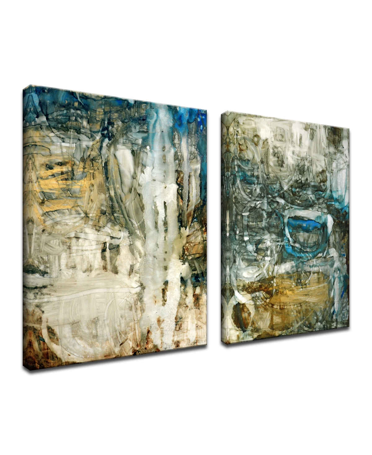 Ready2HangArt, 'Ravine Falls I/Ii' 2 Piece Abstract Canvas Wall Art Set, 30x20