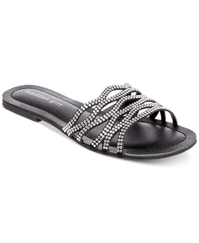Madden Girl Sunday Rhinestone Slides & Reviews - Sandals - Shoes - Macy's
