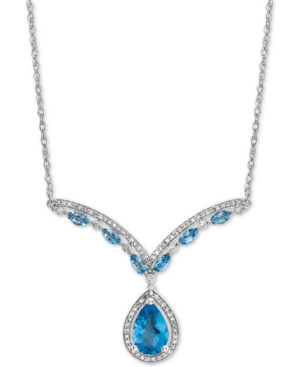 image of Blue Topaz (2-1/6 ct. t.w.) & Diamond (1/3 ct. t.w.) 17