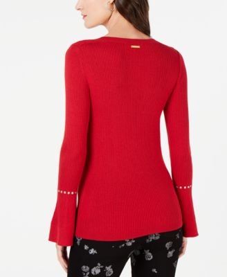 Michael Kors Rhinestone Ribbed Sweater