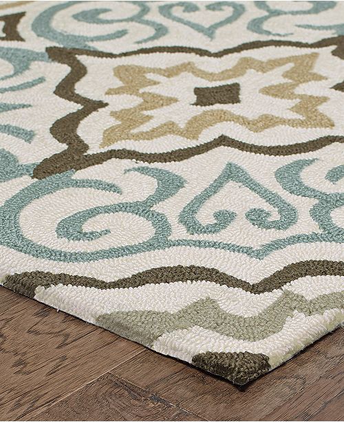 Tommy Bahama Home Atrium Indoor/Outdoor 51106 Ivory/Brown ... (500 x 613 Pixel)