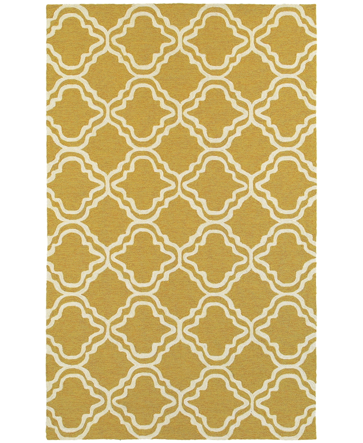 Closeout! Oriental Weavers Atrium Indoor/Outdoor 51112 Gold/Ivory 8' x 10' Area Rug - Gold