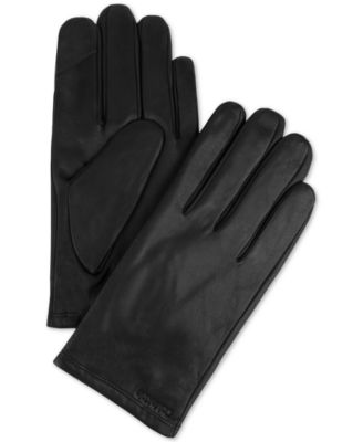 Calvin Klein - Men's Fleece-Lined Leather Gloves