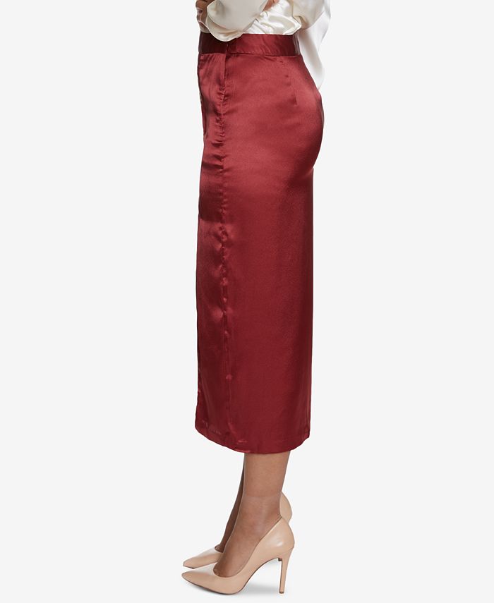 INSPR Natalie Off Duty Satin Pencil Skirt, Created for Macy's - Macy's