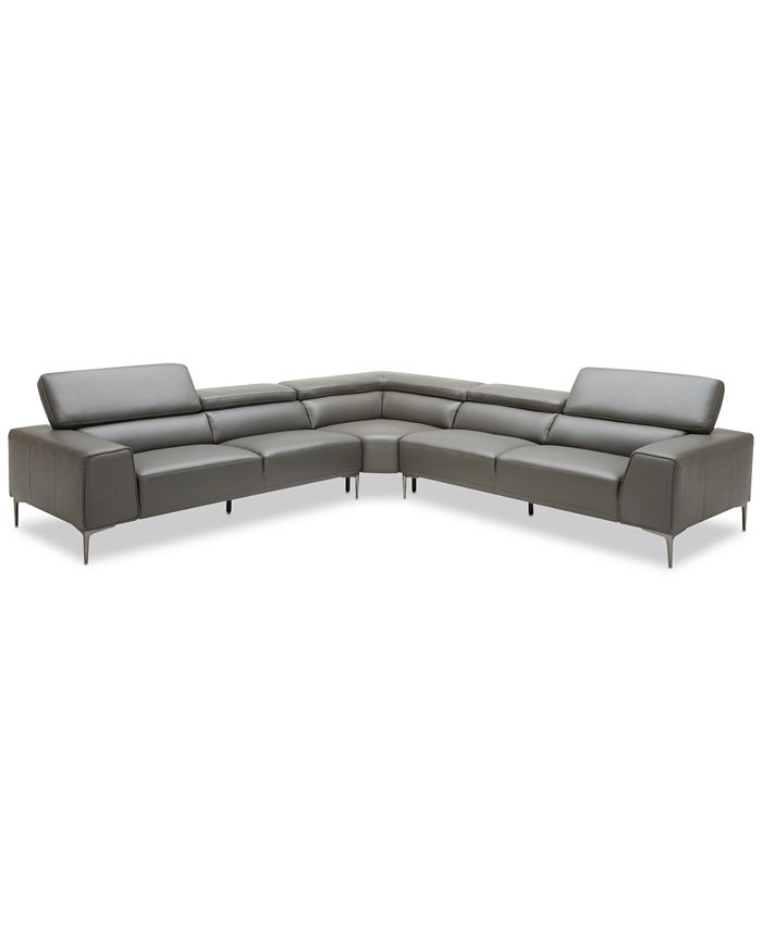 Mossley leather sectional deals