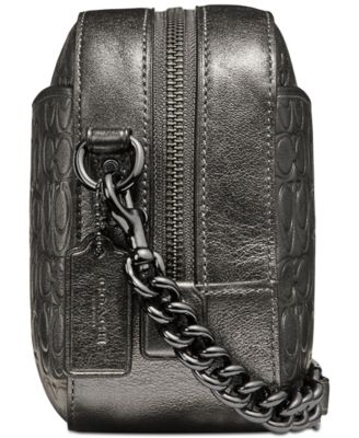 COACH Metallic Signature Embossed Leather Camera Bag