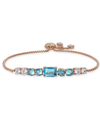 Eliot Danori Danori Rose Gold-Tone Crystal Slider Bracelet, Created for ...