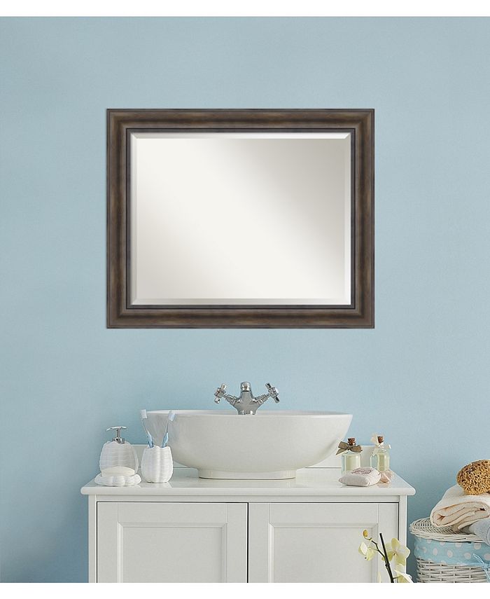Amanti Art Rustic Pine 33x27 Bathroom Mirror - Macy's