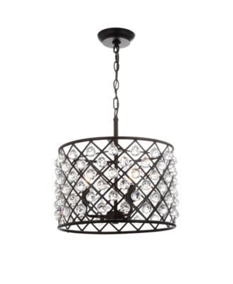 Gabrielle 16" Crystal,Metal LED Pendant Oil-Rubbed