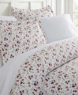 Ienjoy Home Tranquil Sleep Patterned Duvet Cover Set By The Home Collection, King/cal King Bedding In Pink Blossoms