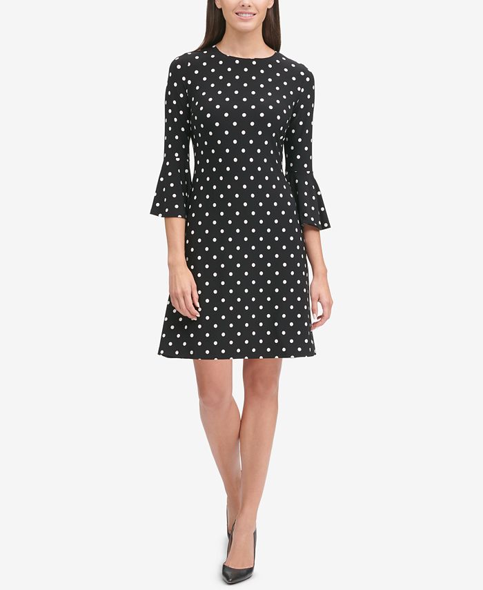 Tommy hilfiger printed bell sleeve dress outlet
