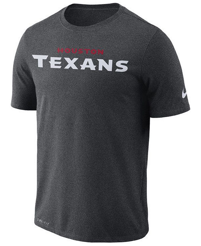 Nike Men's Houston Texans Dri-FIT Cotton Essential Wordmark T-Shirt ...