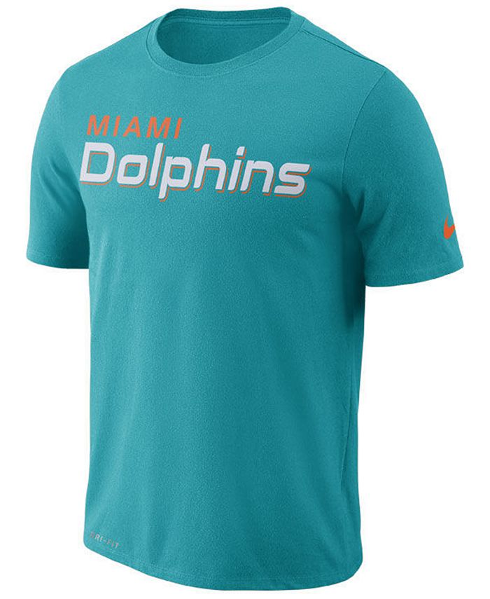 Nike Men's Miami Dolphins Dri-FIT Cotton Essential Wordmark T-Shirt ...