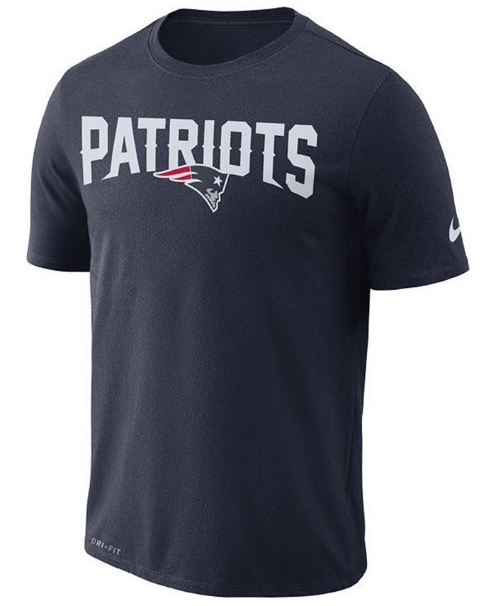 Nike Men's New England Patriots Dri-FIT Cotton Essential Wordmark T ...