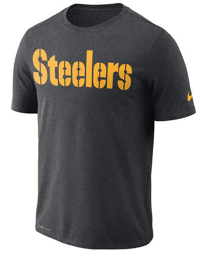 Nike Men's Pittsburgh Steelers Dri-FIT Cotton Essential Wordmark T ...