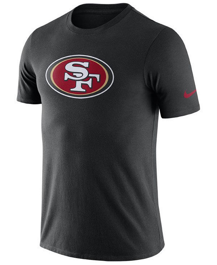 Nike Men's San Francisco 49ers Dri-Fit Cotton Essential Logo T-Shirt ...