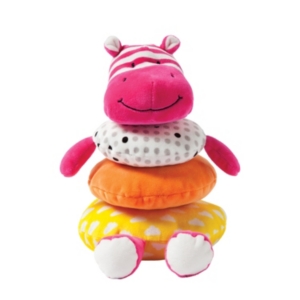 UPC 011964480296 product image for Manhattan Toy Soft Stacker Baby Toy, Pink Hippo | upcitemdb.com