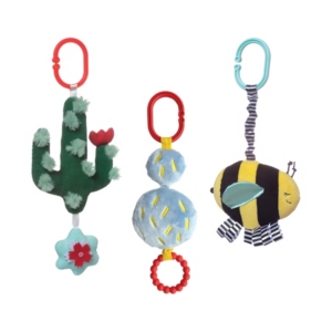 Manhattan Toy Cactus Garden Rattle, Teether And Jiggle Pull Baby Travel Toy Set