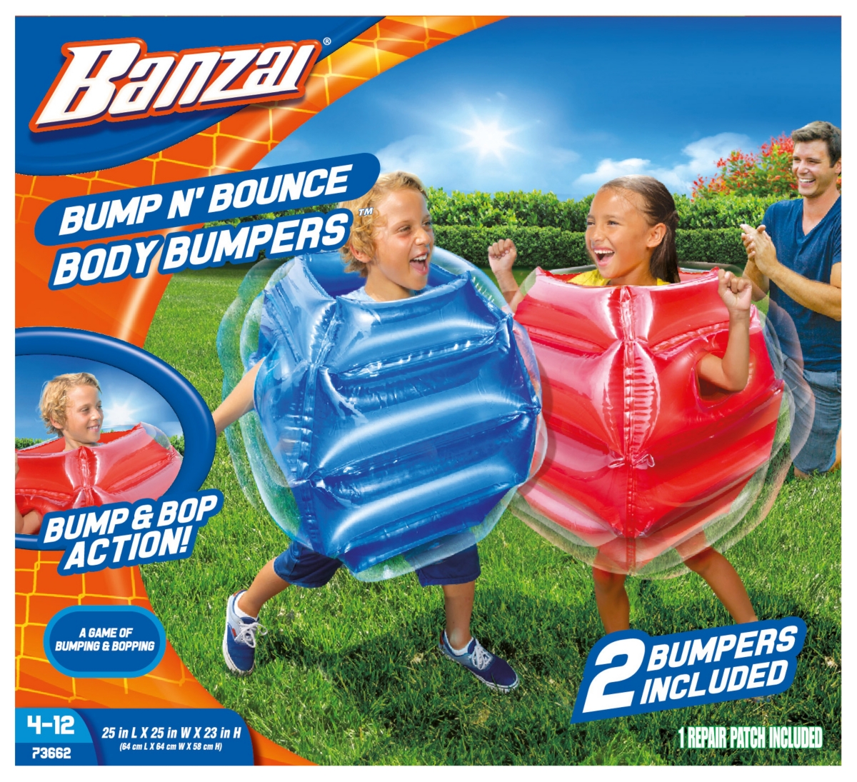Banzai Kids Bump N Bounce Body Bumpers 2 Bumpers Included In Multi