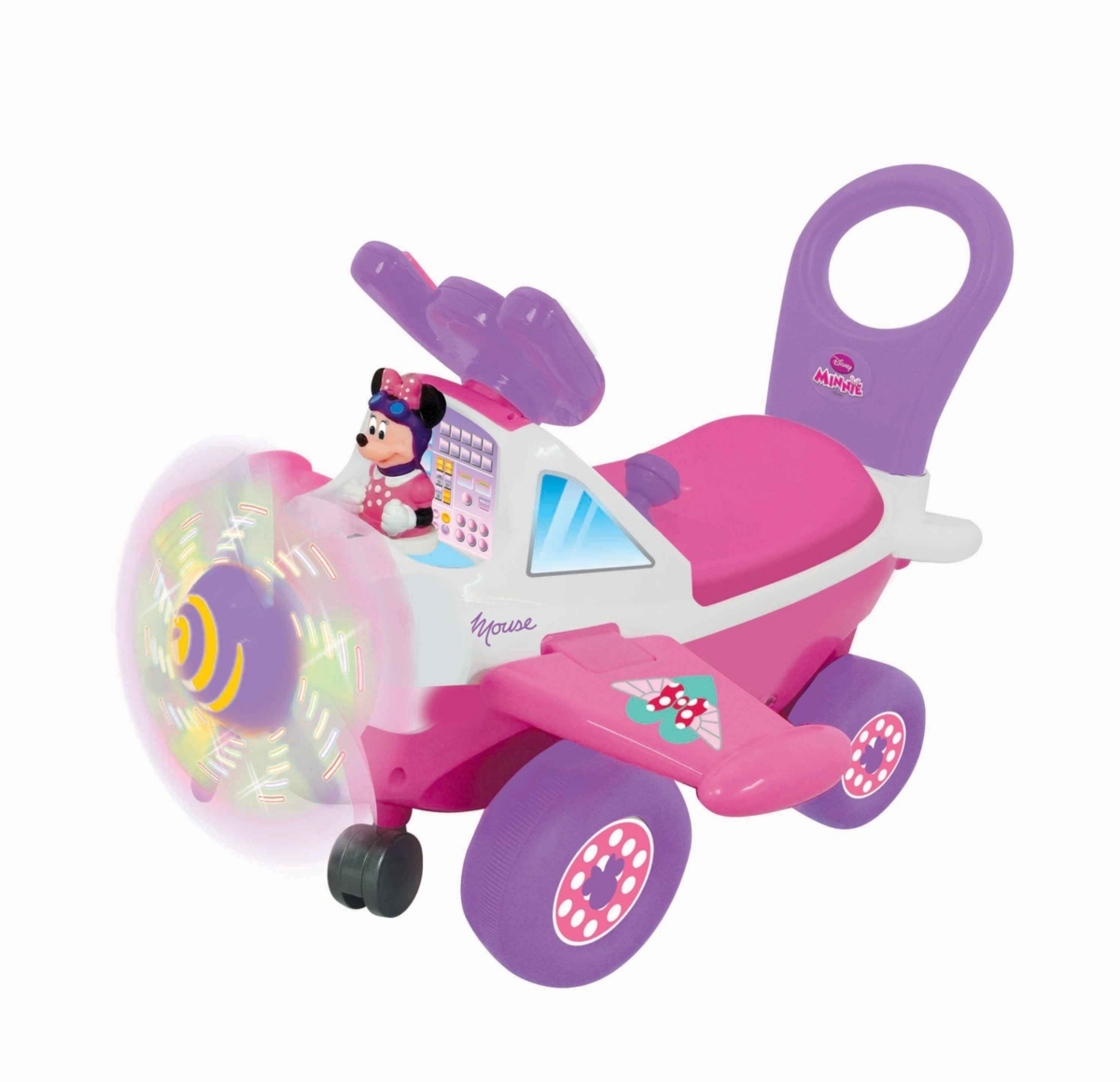 Kiddieland Disney Minnie Mouse Plane Light And Sound Activity Ride On In Multi