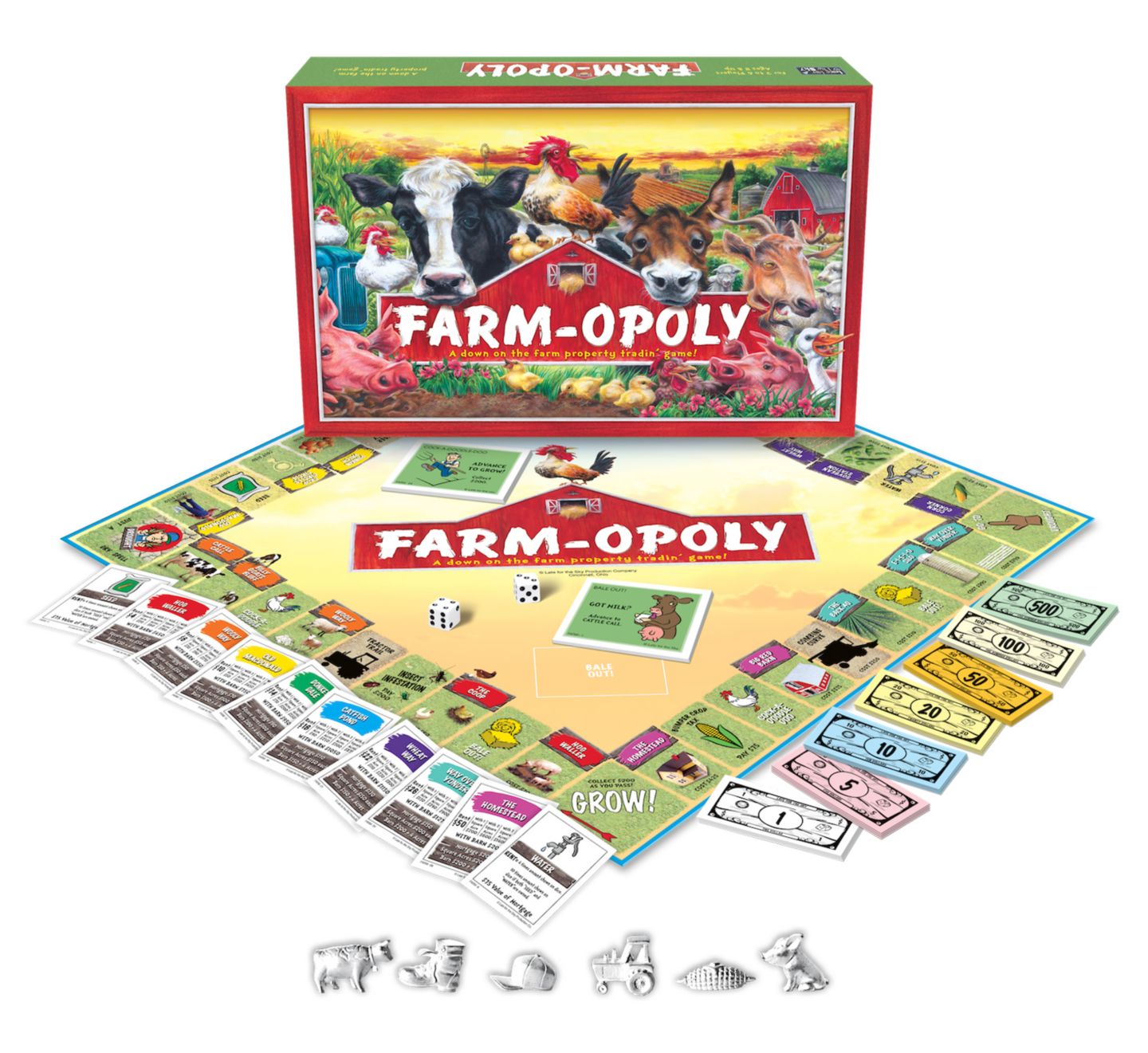 Настольная игра MasterPieces Puzzles Farm-Opoly, от 8 лет — фото 1