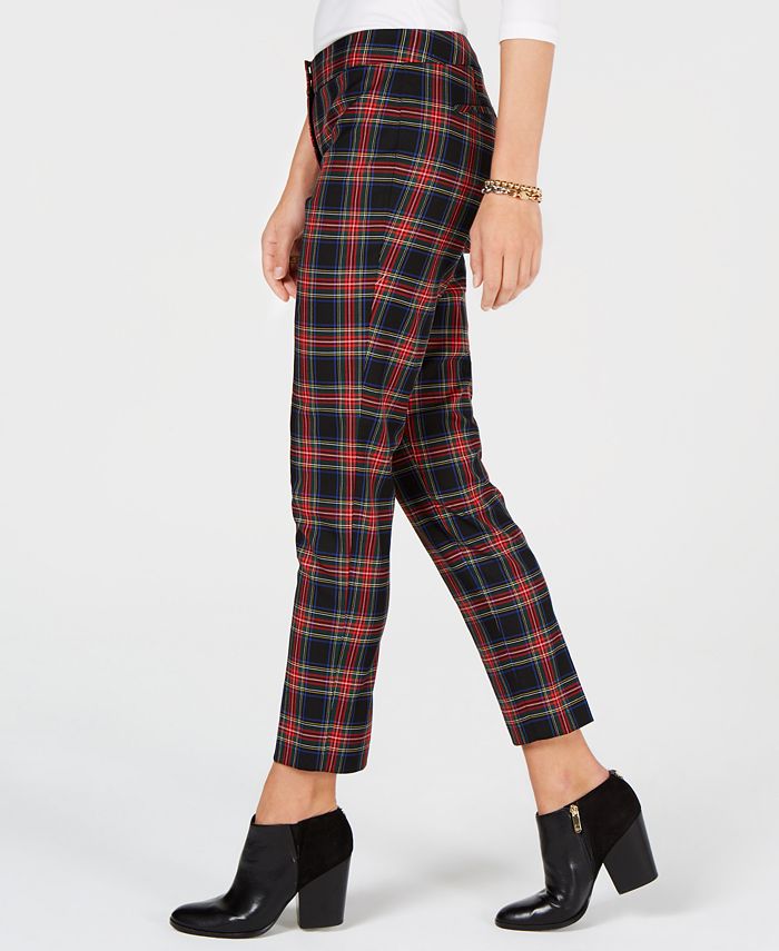 Tommy Hilfiger Plaid Slim-Fit Trousers, Created for Macy's - Macy's