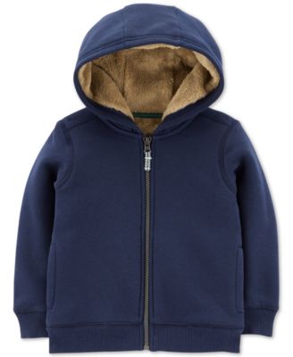 boys fur lined hoodie