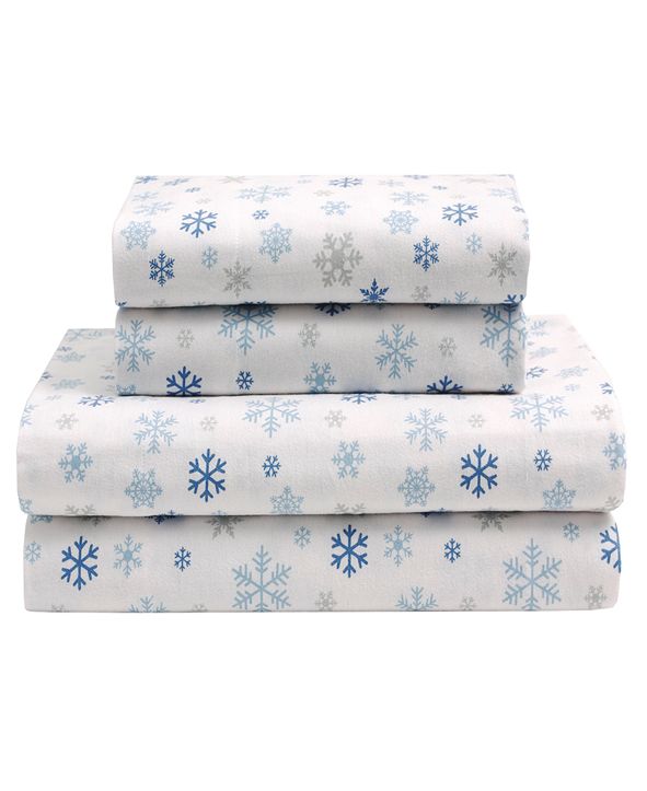 Elite Home Winter Nights Cotton Flannel Twin Sheet Set & Reviews