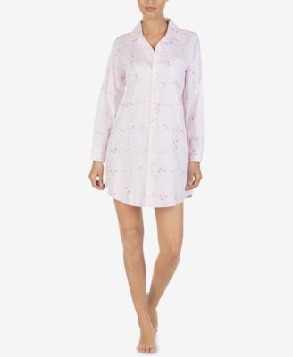 Lauren Ralph Lauren - Printed Collared Sleepshirt