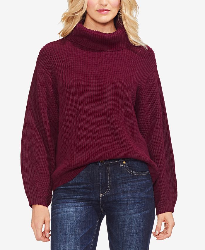 Vince Camuto Cotton Turtleneck Sweater - Macy's