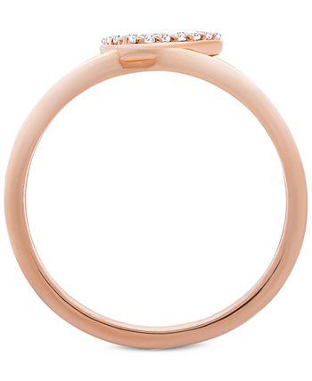 Wrapped - Diamond Heart Ring (1/10 ct. t.w.) in 14k Rose Gold