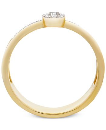 Wrapped - Diamond Cluster Double Ring (1/6 ct. t.w.) in 14k Gold