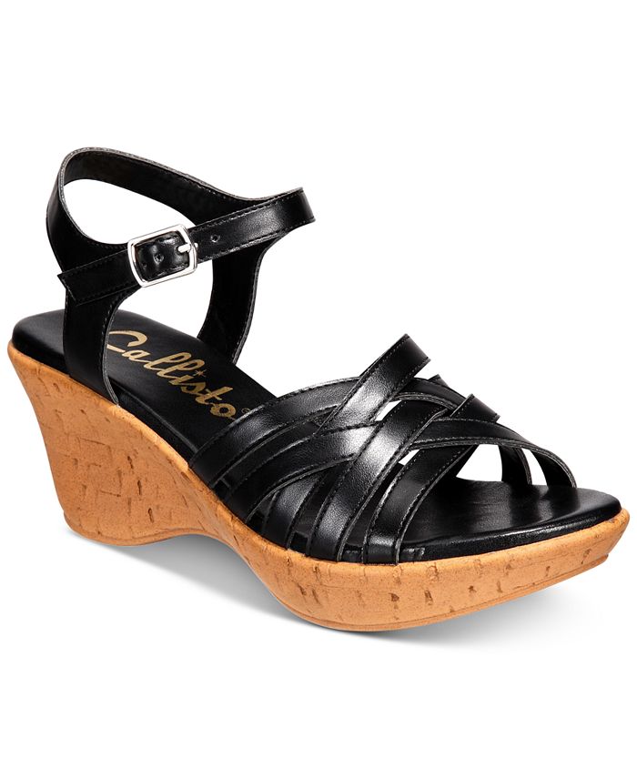 Callisto Cake Walk Platform Wedge Peep-Toe Sandals, Created for Macy's ...