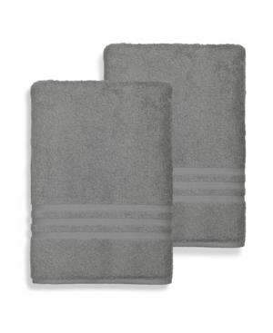 Shop Linum Home Denzi 2-pc. Bath Towel Set In Dark Grey