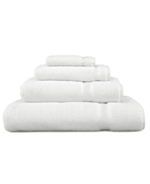 Linum Home Herringbone 4-pc. Towel Set Bedding In White