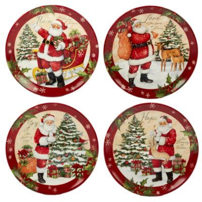 Certified International - Holiday Wishes 4-Pc. Dinner Plate asst.
