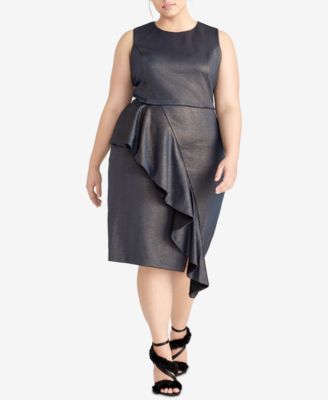 RACHEL Rachel Roy - Plus Size Ruffled Scuba Dress